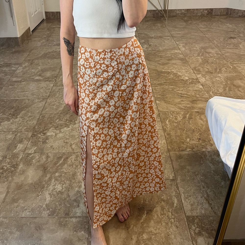 Floral High Waisted Skirt